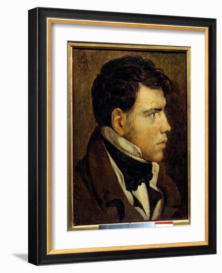 Portrait of a Young Man Painting by Jean Auguste Dominique Ingres (1780-1867) 19Th Century Sun. 0,3-Jean Auguste Dominique Ingres-Framed Giclee Print