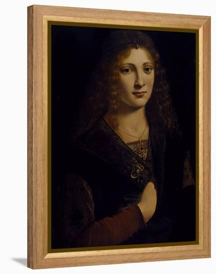Portrait of a Young Man, Possibly Girolamo Casio, C.1500-Giovanni Antonio Boltraffio-Framed Premier Image Canvas