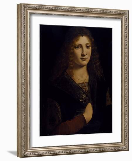 Portrait of a Young Man, Possibly Girolamo Casio, C.1500-Giovanni Antonio Boltraffio-Framed Giclee Print