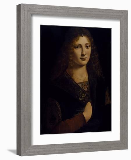 Portrait of a Young Man, Possibly Girolamo Casio, C.1500-Giovanni Antonio Boltraffio-Framed Giclee Print