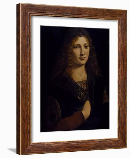 Portrait of a Young Man, Possibly Girolamo Casio, C.1500-Giovanni Antonio Boltraffio-Framed Giclee Print