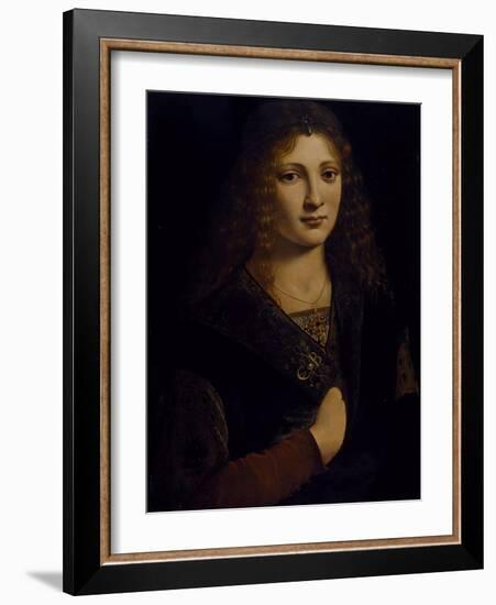 Portrait of a Young Man, Possibly Girolamo Casio, C.1500-Giovanni Antonio Boltraffio-Framed Giclee Print