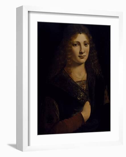 Portrait of a Young Man, Possibly Girolamo Casio, C.1500-Giovanni Antonio Boltraffio-Framed Giclee Print