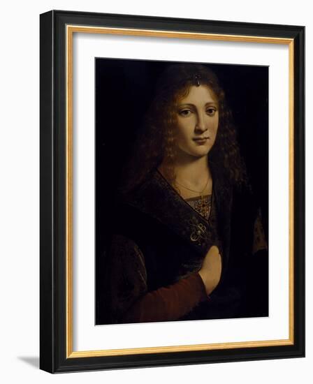 Portrait of a Young Man, Possibly Girolamo Casio, C.1500-Giovanni Antonio Boltraffio-Framed Giclee Print