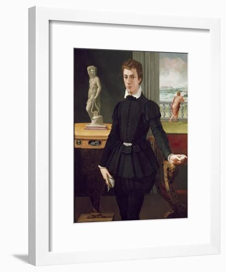 Portrait of a Young Man, Post 1560-Alessandro Allori-Framed Premium Giclee Print