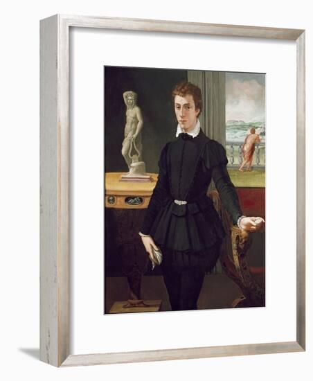 Portrait of a Young Man, Post 1560-Alessandro Allori-Framed Premium Giclee Print