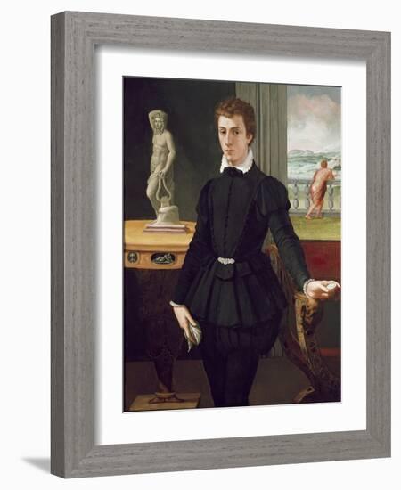 Portrait of a Young Man, Post 1560-Alessandro Allori-Framed Giclee Print
