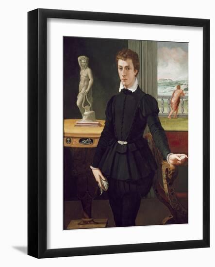 Portrait of a Young Man, Post 1560-Alessandro Allori-Framed Giclee Print