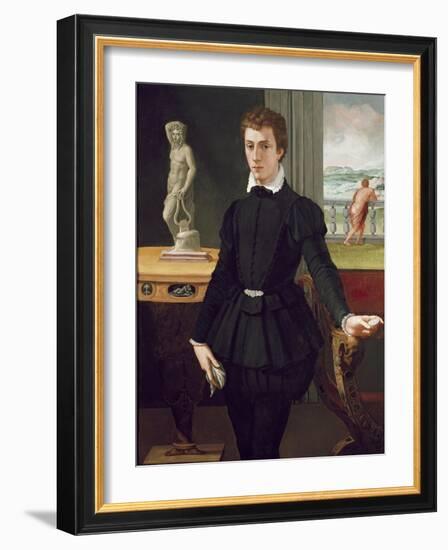 Portrait of a Young Man, Post 1560-Alessandro Allori-Framed Giclee Print