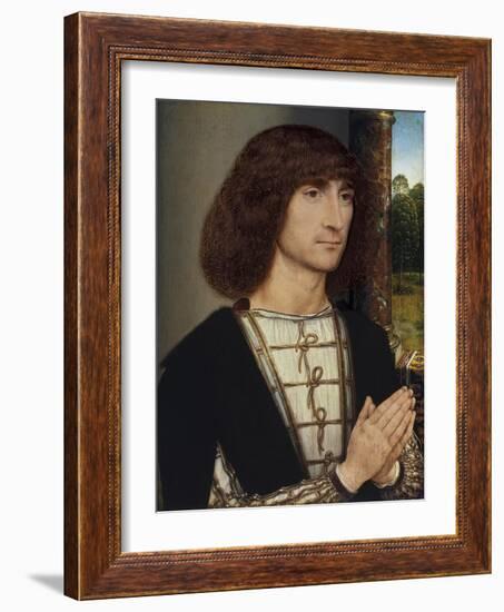 Portrait of a Young Man Praying, Ca 1485-Hans Memling-Framed Giclee Print