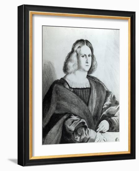 Portrait of a Young Man, Print by Wenceslaus Hollar, 1650-Jacopo Palma-Framed Giclee Print