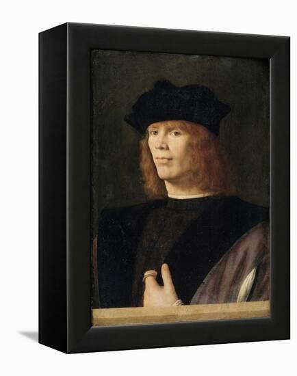 Portrait of a Young Man, Probably Merchant by Andrea Solario-null-Framed Premier Image Canvas