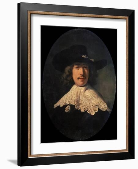 Portrait of a Young Man with a Lace Collar, 1634-Rembrandt van Rijn-Framed Giclee Print