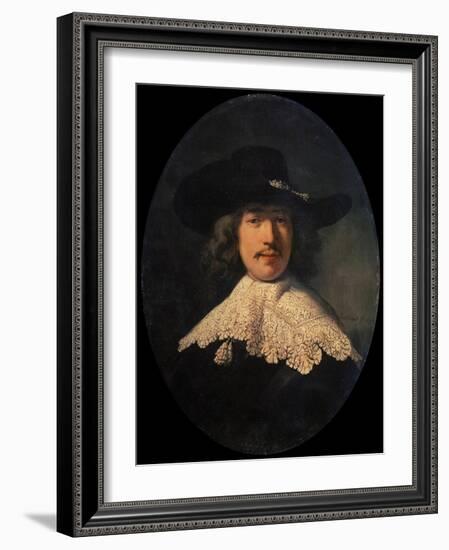 Portrait of a Young Man with a Lace Collar, 1634-Rembrandt van Rijn-Framed Giclee Print