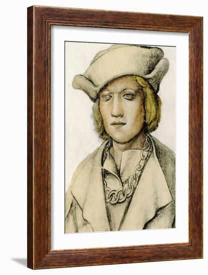 Portrait of a Young Man with Hat-Lucas the Elder Cranach-Framed Giclee Print