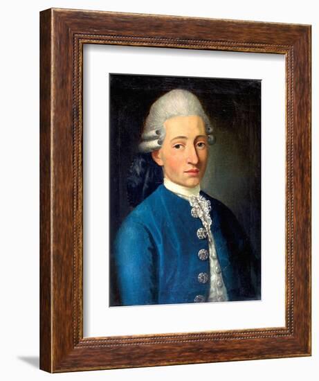 Portrait of a Young Man (Wolfgang Amadeus Mozar), 1772-J. B. Delahaye-Framed Giclee Print