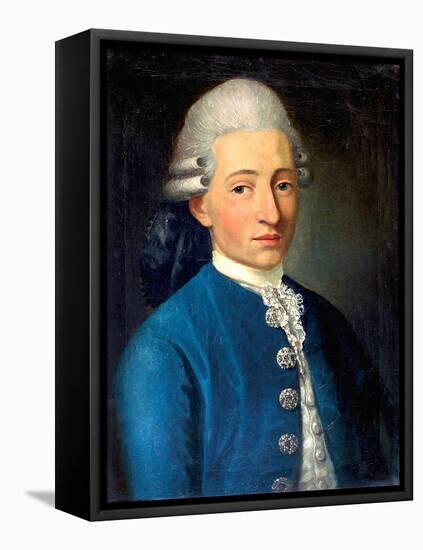 Portrait of a Young Man (Wolfgang Amadeus Mozar), 1772-J. B. Delahaye-Framed Premier Image Canvas