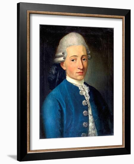 Portrait of a Young Man (Wolfgang Amadeus Mozar), 1772-J. B. Delahaye-Framed Giclee Print