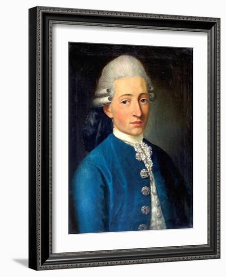 Portrait of a Young Man (Wolfgang Amadeus Mozar), 1772-J. B. Delahaye-Framed Giclee Print