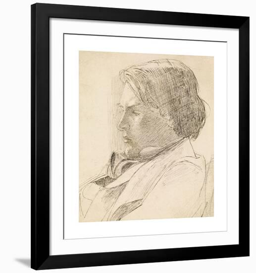 Portrait of a Young Man-Dante Gabriel Rossetti-Framed Premium Giclee Print