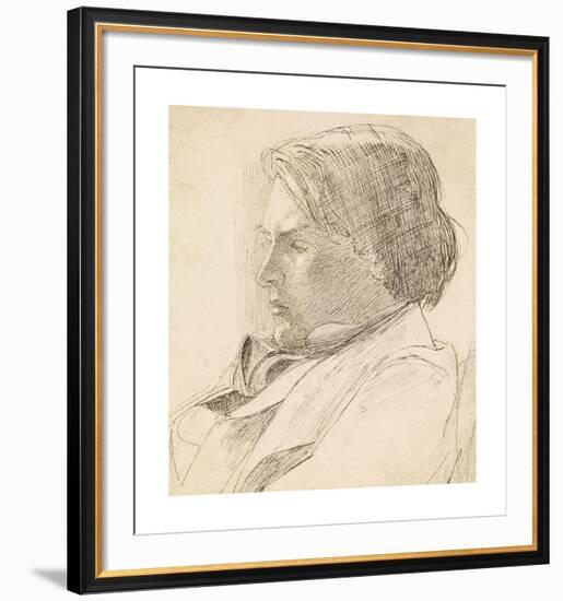 Portrait of a Young Man-Dante Gabriel Rossetti-Framed Premium Giclee Print