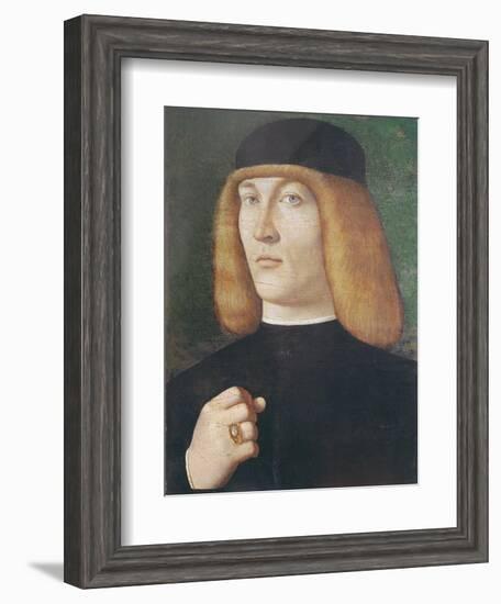 Portrait of a Young Man-Gentile Bellini-Framed Giclee Print