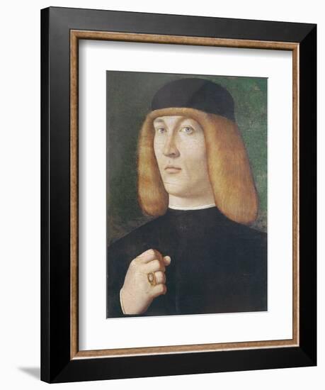 Portrait of a Young Man-Gentile Bellini-Framed Giclee Print