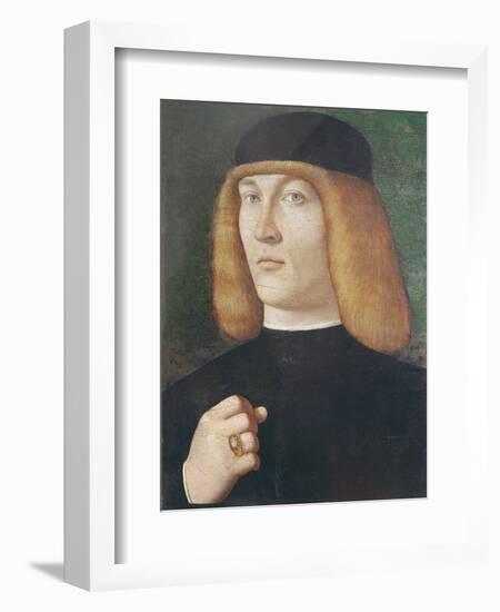 Portrait of a Young Man-Gentile Bellini-Framed Giclee Print