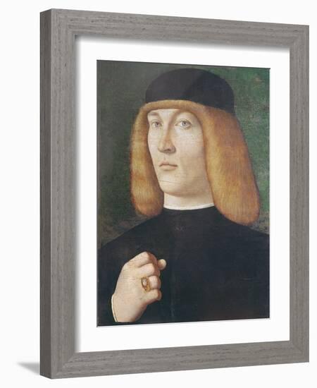 Portrait of a Young Man-Gentile Bellini-Framed Giclee Print