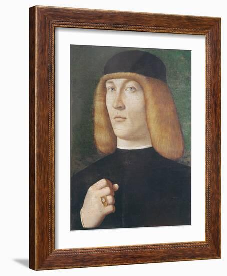 Portrait of a Young Man-Gentile Bellini-Framed Giclee Print