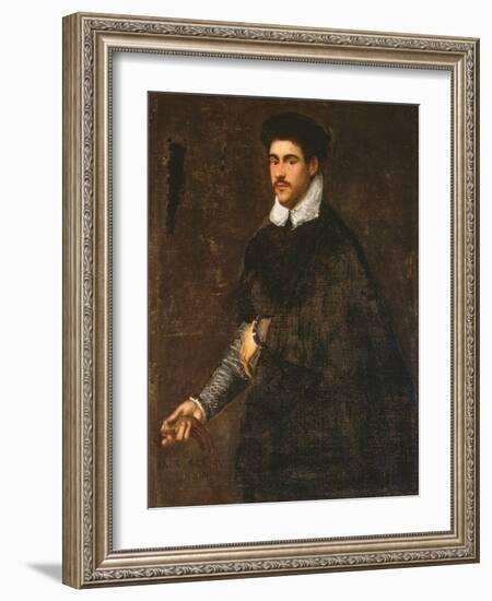 Portrait of a Young Man-Jacopo Robusti Tintoretto-Framed Giclee Print