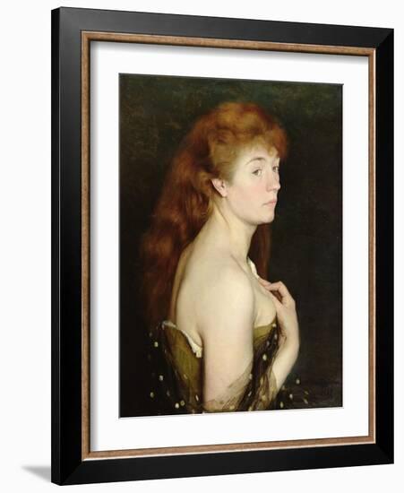 Portrait of a Young Red Haired Woman, 1889-Charles Maurin-Framed Giclee Print