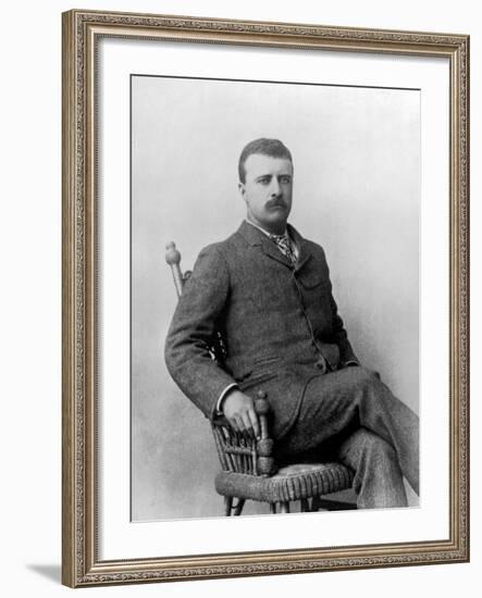 Portrait of a Young Theodore Roosevelt-null-Framed Photographic Print