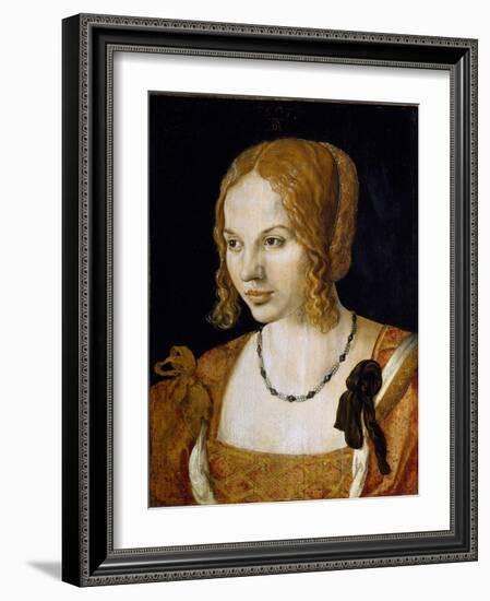 Portrait of a Young Venetian Woman, 1505 (Painting)-Albrecht Dürer or Duerer-Framed Giclee Print