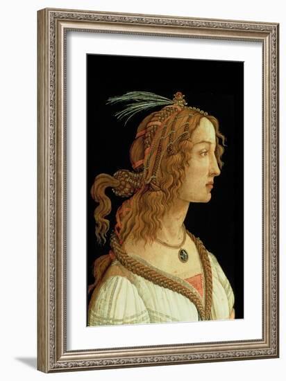 Portrait of a Young Woman, 1485-Sandro Botticelli-Framed Giclee Print