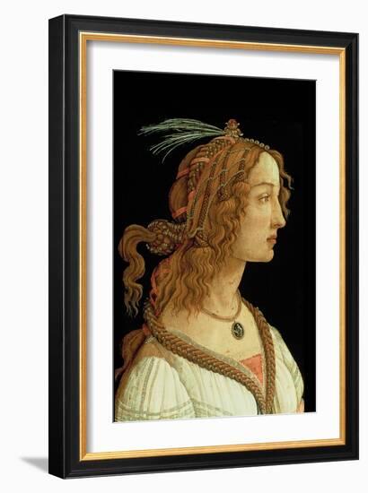 Portrait of a Young Woman, 1485-Sandro Botticelli-Framed Giclee Print