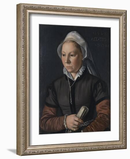 Portrait of a Young Woman, 1562-Joachim Beuckelaer-Framed Giclee Print