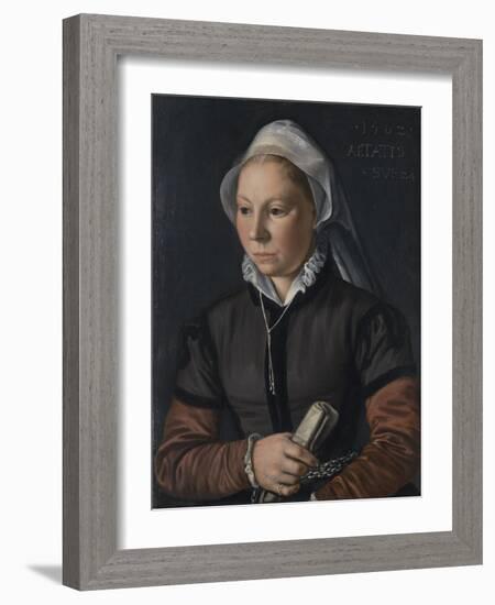 Portrait of a Young Woman, 1562-Joachim Beuckelaer-Framed Giclee Print