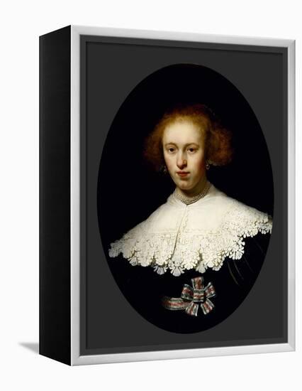 Portrait of a Young Woman, 1633-Rembrandt van Rijn-Framed Premier Image Canvas