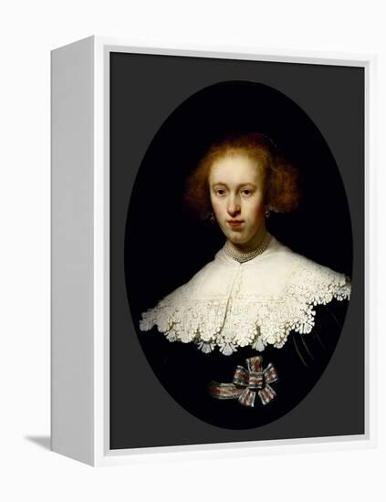 Portrait of a Young Woman, 1633-Rembrandt van Rijn-Framed Premier Image Canvas