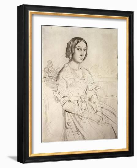 Portrait of a Young Woman, 1841-Theodore Chasseriau-Framed Giclee Print