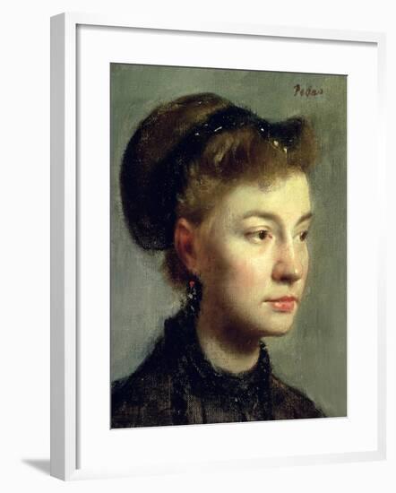 Portrait of a Young Woman, 1867-Edgar Degas-Framed Giclee Print