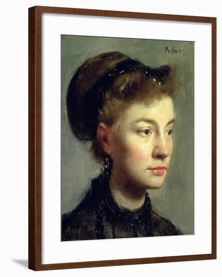 Portrait of a Young Woman, 1867-Edgar Degas-Framed Giclee Print