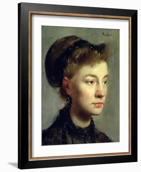 Portrait of a Young Woman, 1867-Edgar Degas-Framed Giclee Print