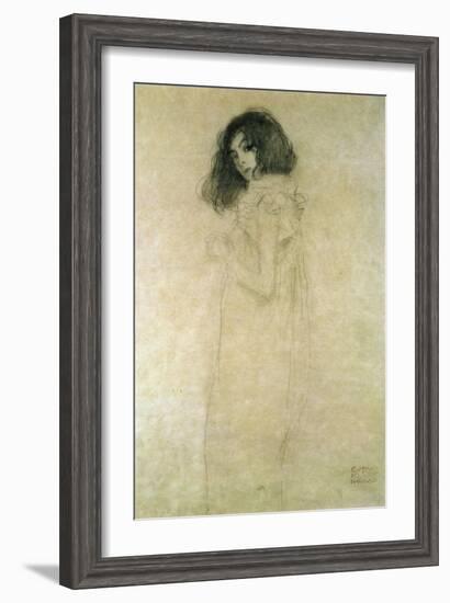 Portrait of a Young Woman, 1896-97-Gustav Klimt-Framed Premium Giclee Print