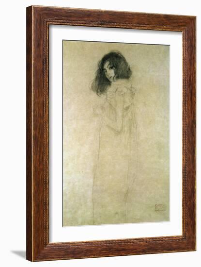 Portrait of a Young Woman, 1896-97-Gustav Klimt-Framed Premium Giclee Print