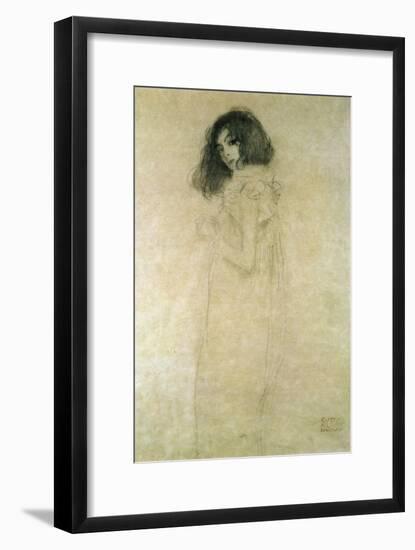 Portrait of a Young Woman, 1896-97-Gustav Klimt-Framed Premium Giclee Print