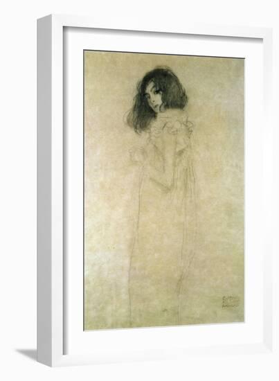 Portrait of a Young Woman, 1896-97-Gustav Klimt-Framed Premium Giclee Print