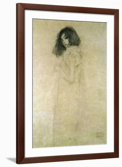 Portrait of a Young Woman, 1896-97-Gustav Klimt-Framed Premium Giclee Print