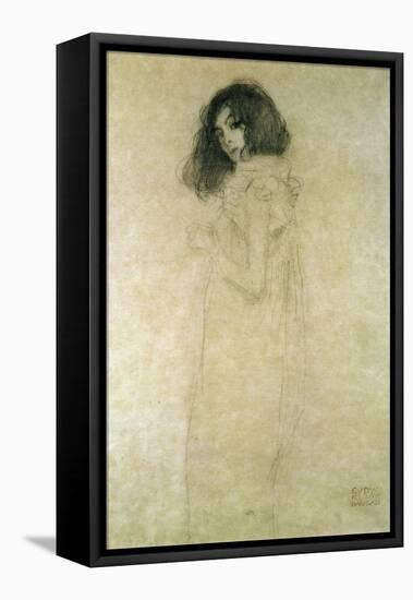 Portrait of a Young Woman, 1896-97-Gustav Klimt-Framed Premier Image Canvas